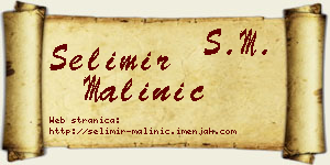 Selimir Malinić vizit kartica